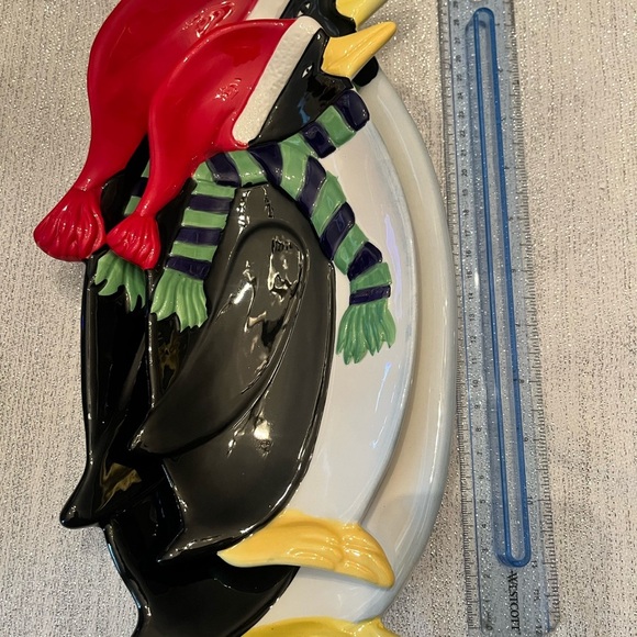 Winter penguins serving plates nesting style x2 - Picture 7 of 7